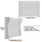 Cabeceira Para Cama Box King 213cm Bono Courino Marrom | Linh